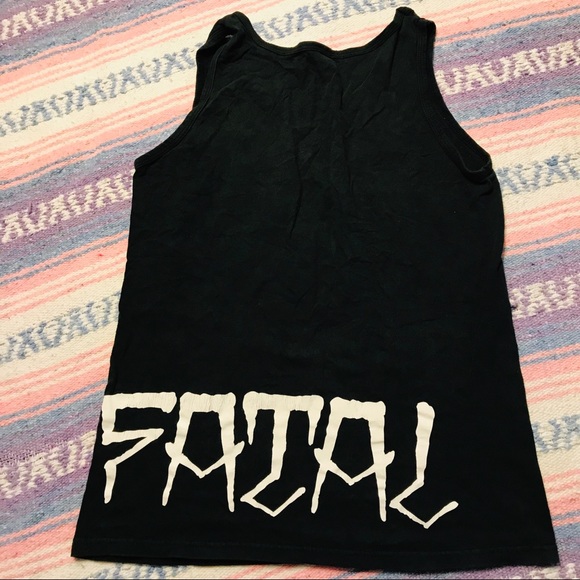 Fatal Black graphic tank top sz S - Picture 3 of 4
